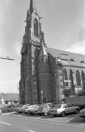 Evangelische Kirche Neureut-Nord Neureuter Hauptstraße 262. Reparaturarbeiten anlässlich von Steinschlag
