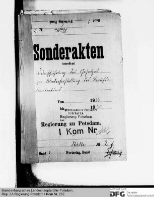 Durchführung des Gesetzes zur Wiederherstellung des Berufsbeamtentums