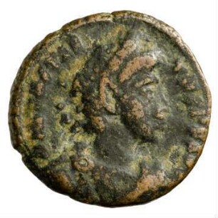 Münze, Aes 3, 350 - 355 n. Chr.