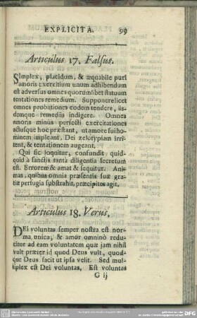 Articulus 18. verus [& falsus]