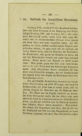 58. Ausbruch der französischen Revolution. (J. 1789.)