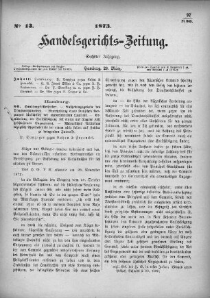 No. 13. 29. März 1873