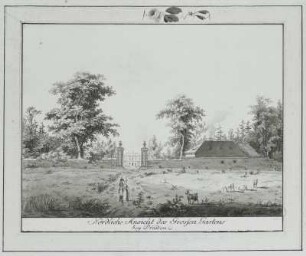 Nördliche Ansicht des Grossen Gartens bey Dresden