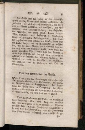 Von den Krankheiten der Brüste.
