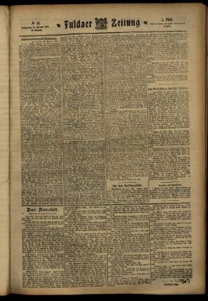 Zweite Ausgabe vom Donnerstag, den 22. Februar 1912.