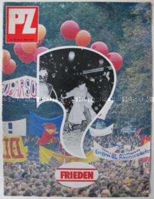 Illustrierte Wochenzeitschrift "PZ" u.a. über die Friedensbewegung in der Bundesrepublik und zur Lage in Polen - Sachkonvolut