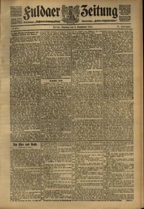 Ausgabe vom Dienstag, den 06. September 1910.