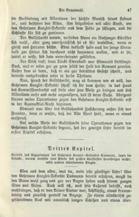 Drittes Kapitel: Enthält das Signalement des Geheimen Kanzlei-Sekretärs Tusmann ...