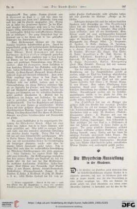 5: Die Meyerheim-Ausstellung in der Akademie