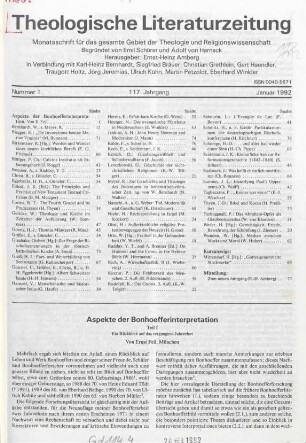 1-16 Aspekte der Bonhoefferinterpretation