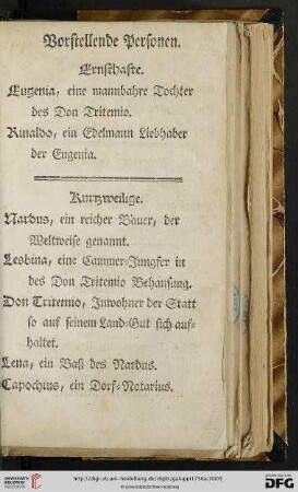 Vorstellende Personen
