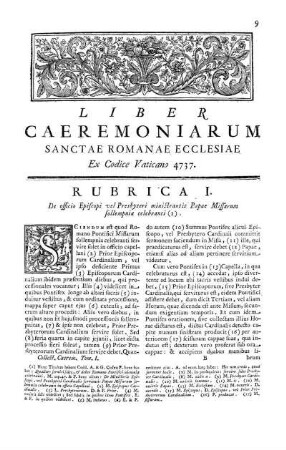 Liber Caeremoniarum Sanctae Romanae Ecclesiae Ex Codice Vaticano 4737.