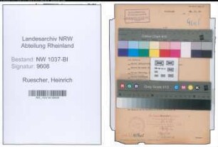Entnazifizierung Heinrich Ruescher , geb. 28.06.1904 ()