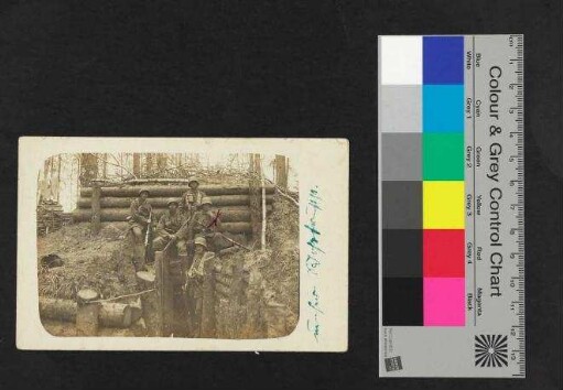 Feldpostkarte an seine Eltern in Buchholz, Kreis Harburg von Konrad Brau aus dem Felde