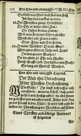 Das Ein und vierzigste Capittel. - Das Fünf und vierzigste Capittel.