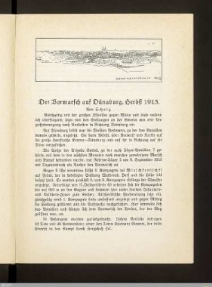 Der Vormarsch auf Dünaburg, Herbst 1915