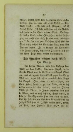 Die Israeliten erhalten durch Mose ihre Gesetze