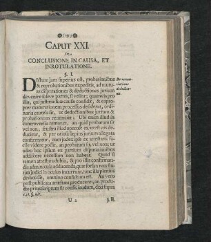 Caput XXI. De Conclusione In Causa, Et Inrotulatione.