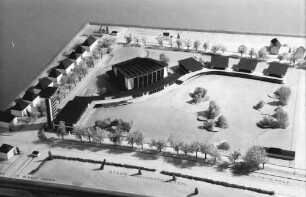 Freiburg: Modell 1:500; neue Stadthalle auf dem Messplatz