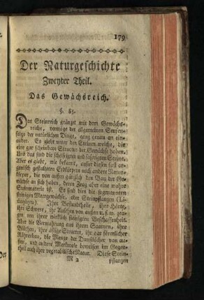 Der Naturgeschichte Zweyter Theil: Das Gewaechsreich §. 85. [- §. 102]