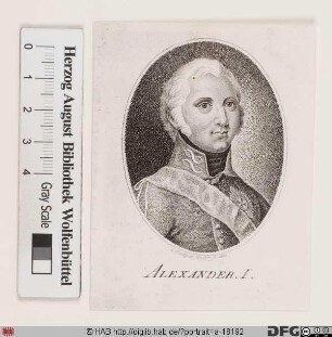 Bildnis Alexander I. Pawlowitsch, Kaiser von Russland (reg. 1801-25)