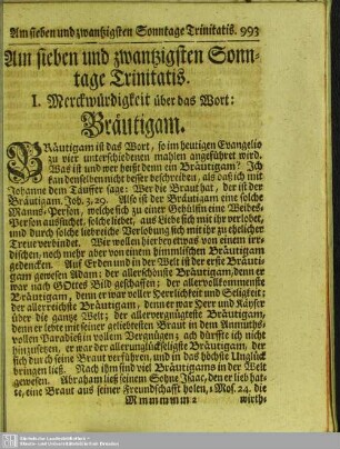 Am sieben und zwantzigsten Sonntage Trinitatis