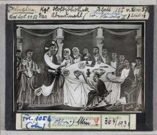 München, Staatsbibliothek, Clm 4452 (Perikopenbuch Heinrichs II.),Fol.105v (oben): Abendmahl