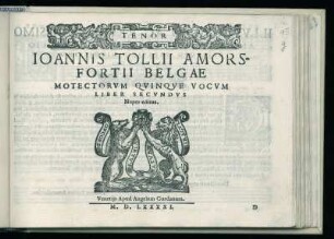 Jan Tollius: Motectorum quinque vocum liber secundus ... Tenor