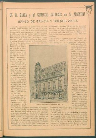 De la Banca y el Comercio gallegos en la Argentina : Banco de Galicia y Buenos Aires