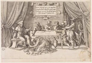 Maria Magdalena salbt die Füße von Jesus Christus und trocknet sie mit ihrem Haar