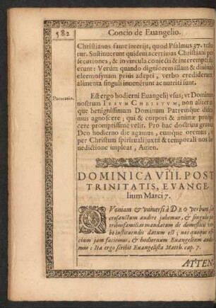 Dominica VIII. Post Trinitatis, Evangelium Marci 7.