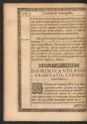 Dominica VIII. Post Trinitatis, Evangelium Marci 7.