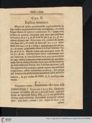 Cap. II: Explicat terminos