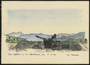 Skizzen: Landschaftsmalerei mit Geschütz