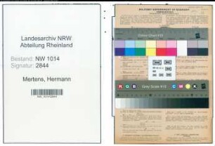Entnazifizierung Hermann Mertens , geb. 15.02.1912 (Kaufmaennischer Angestellter)