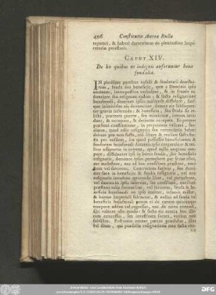 Caput XIV. De his quibus ut indignis auferuntur bona feudalia.