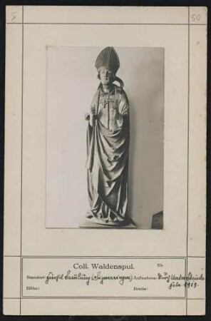 Figur im Bischofsgewand Standort: Sigmaringen (Fürstlich Hohenzollernsche Sammlungen)
