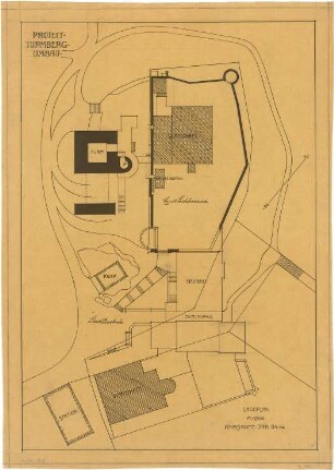Billing, Hermann; Karlsruhe; Turmberg-Gaststätte, Erweiterung - Lageplan