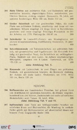 Keramik (Nr. 286-327)