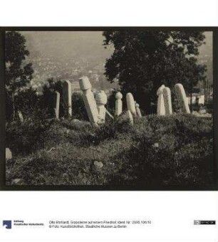 Grabsteine auf einem Friedhof