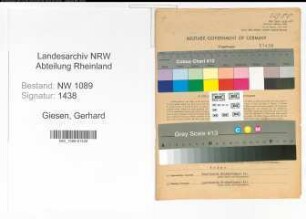 Entnazifizierung Gerhard Giesen , geb. 10.05.1920 (Unterbrandmeister)