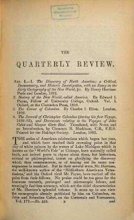 The quarterly review, 177 = No. 353 - 354. 1893