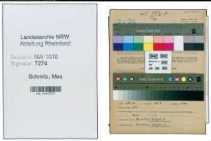 Entnazifizierung Max Schmitz , geb. 23.07.1895 (Lehrer)