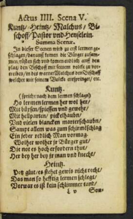 Actus IIII. Scena V.