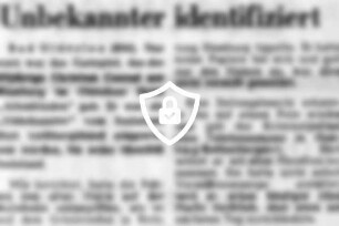 Unbekannter identifiziert