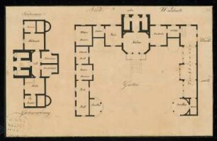 Gärtnerwohnung Monatskonkurrenz November 1832: Aufriss Gartenansicht