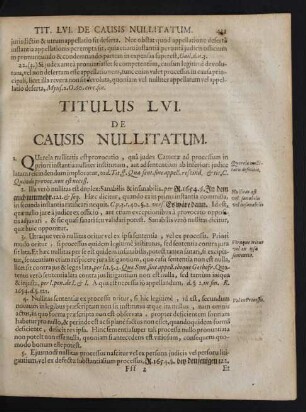 Titulus LVI. De Causis Nullitatum.