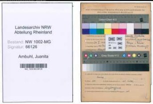 Entnazifizierung Juanita Ambuhl , geb. 23.02.1909 (Stenotypistin)