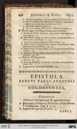Epistola sancti Pauli Apostoli ad colossenses