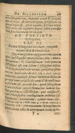 De Partibus Syllogismi. Cap. III.